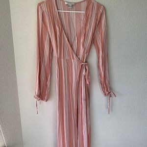 Long sleeve pink dress